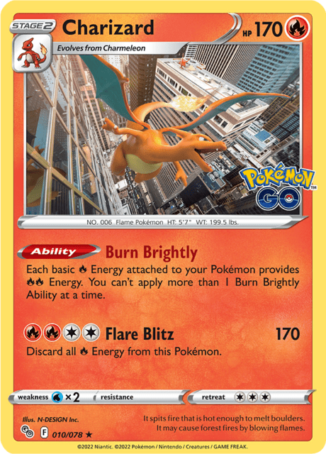 Charizard 010/078 Reverse Holofoil/Rare