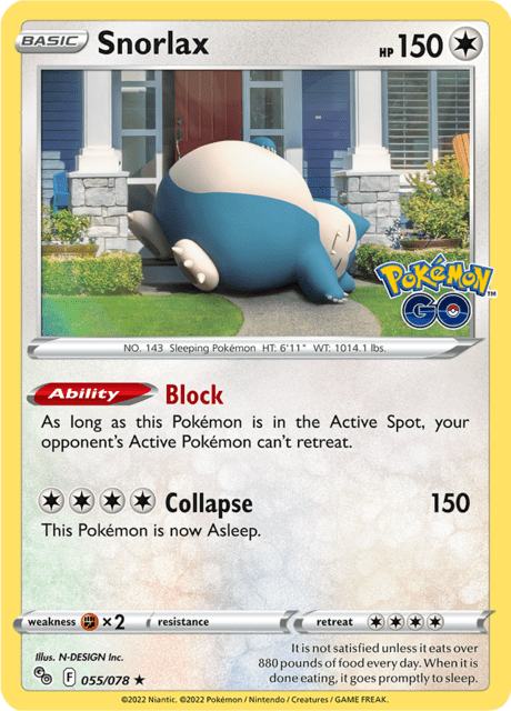 Snorlax 055/078 Holofoil/Rare