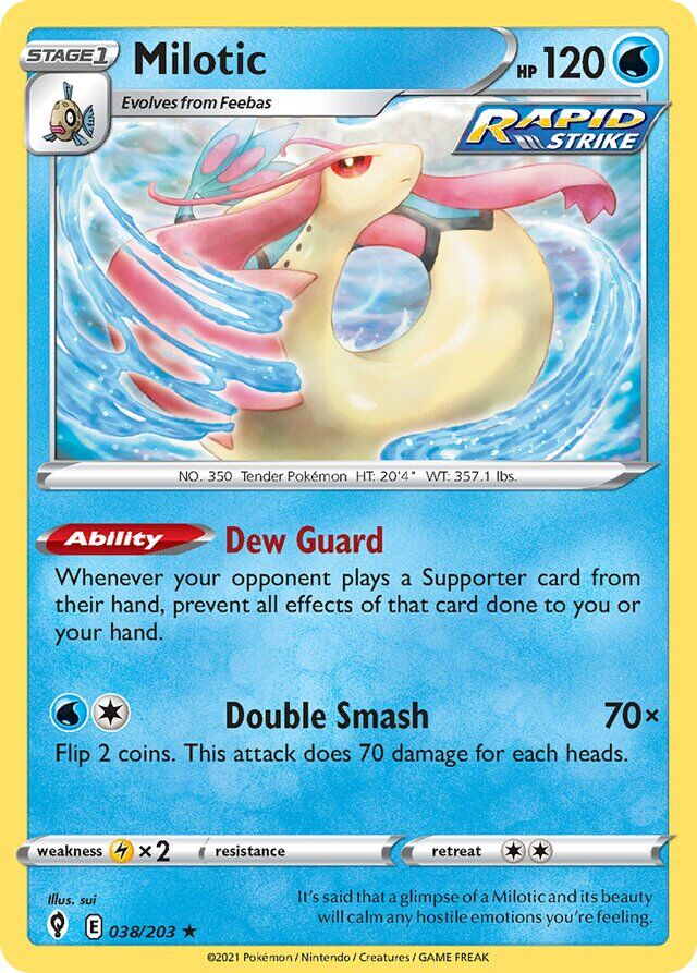 Milotic 038/203 Reverse Holofoil/Rare