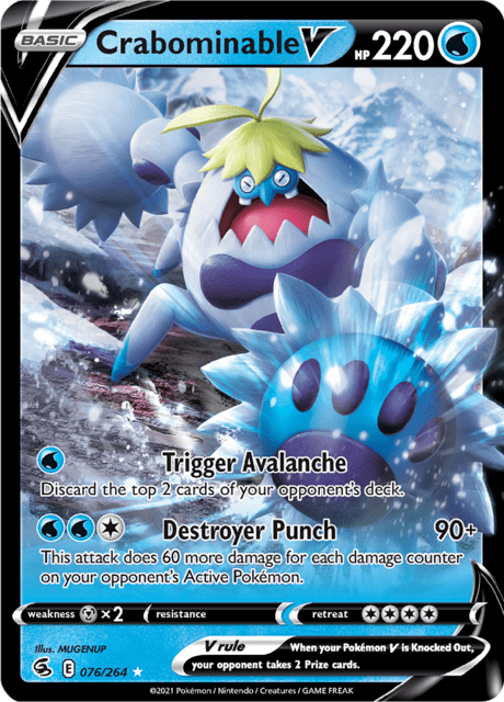 Crabominable V 076/264 Holo Rare V