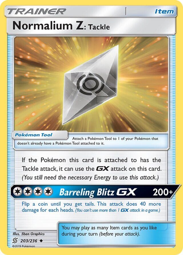 Normalium Z: Tackle 203/236 Reverse Holofoil/Uncommon