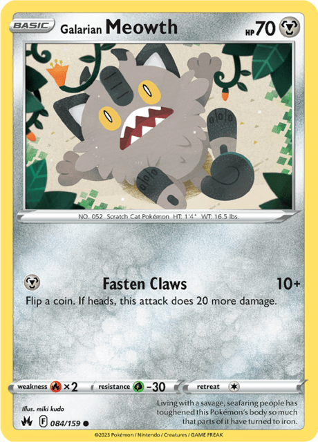 Galarian Meowth 084/159 Reverse Holofoil/Common