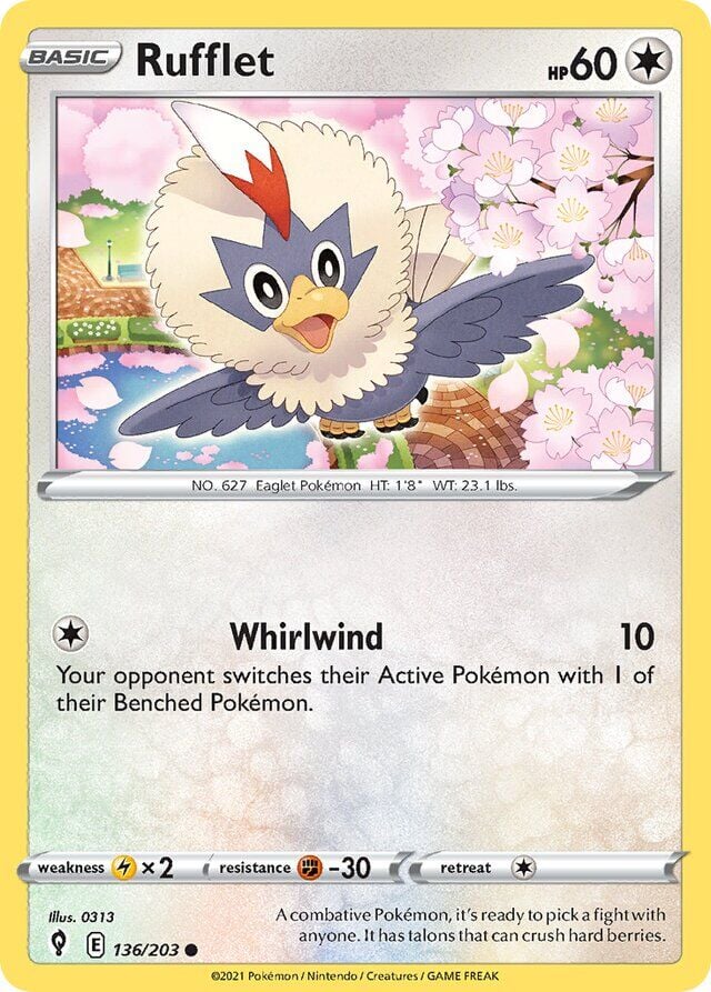 Rufflet 136/203 Reverse Holofoil/Common
