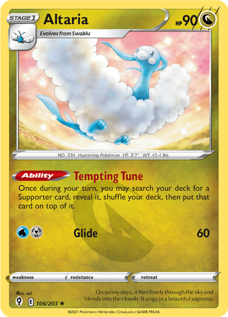 Altaria 106/203 Reverse Holofoil/Rare