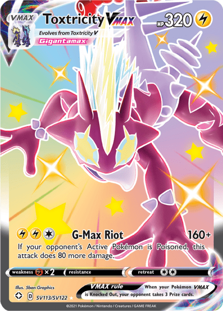Toxtricity VMAX SV113/SV122 Holofoil/Shiny Rare VMAX