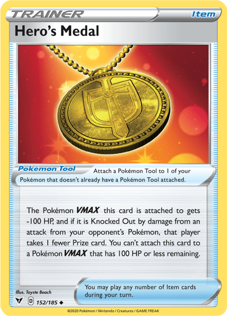Hero's Medal 152/185 Reverse Holofoil/Uncommon