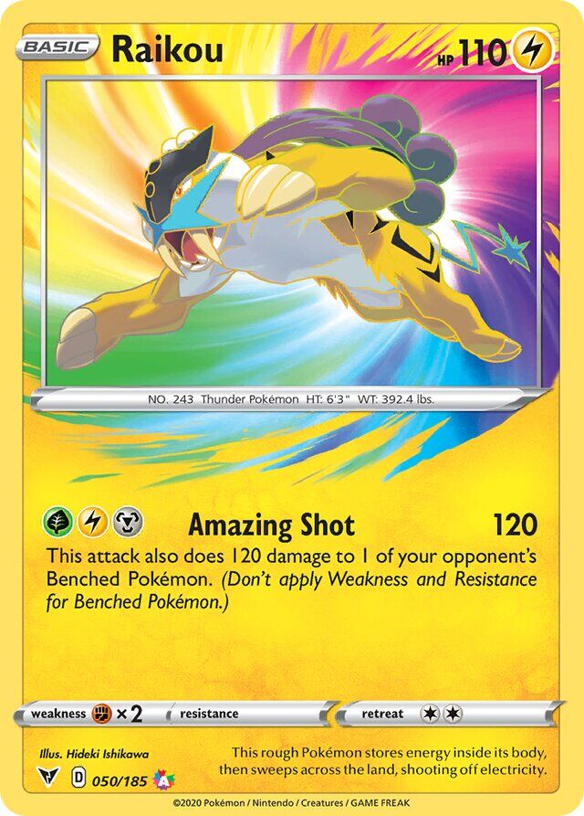 Raikou 050/185 Holofoil/Amazing Rare