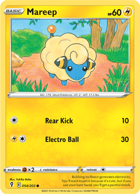 Mareep 054/203 Reverse Holofoil/Common