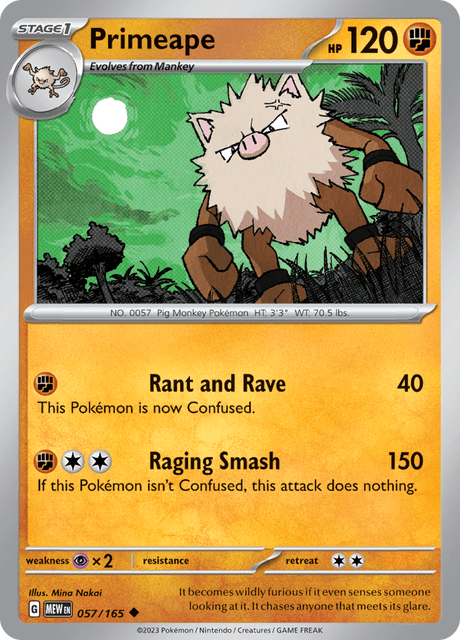 Primeape 057/165 Normal/Uncommon