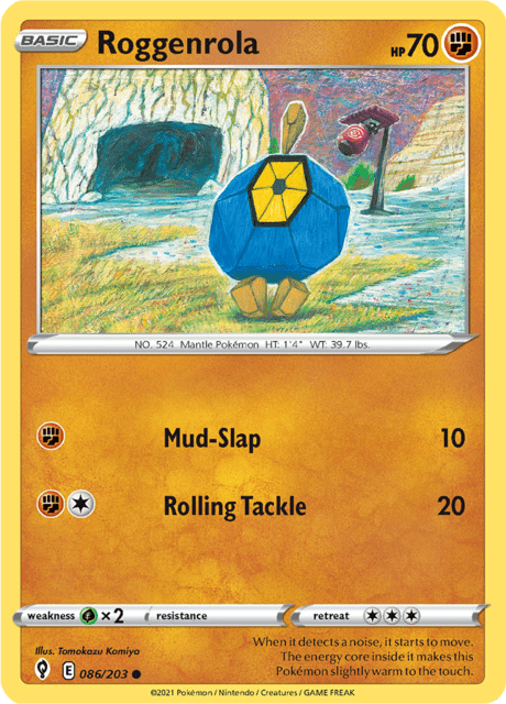 Roggenrola 086/203 Reverse Holofoil/Common