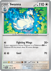 Swanna 140/167 Reverse Holofoil/Uncommon