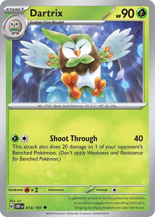 Dartrix 014/197 Reverse Holofoil/Uncommon