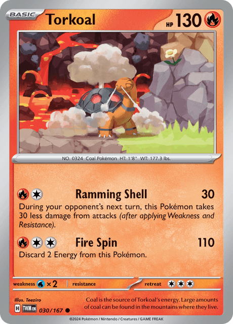 Torkoal 030/167 Reverse Holofoil/Common