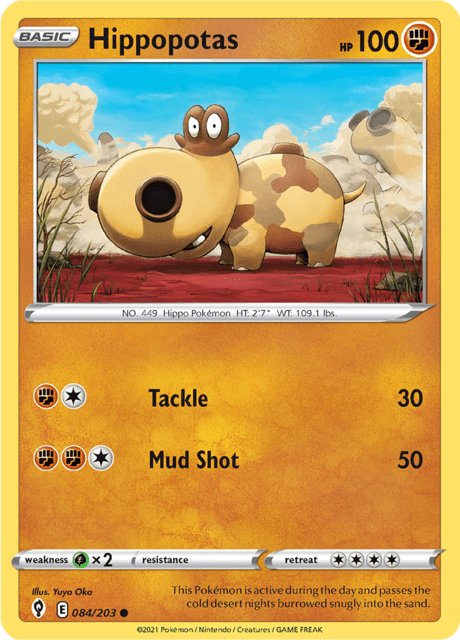 Hippopotas 084/203 Reverse Holofoil/Common