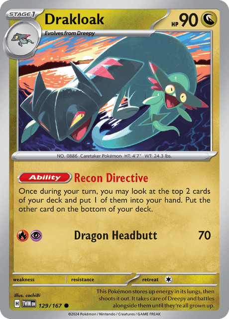 Drakloak 129/167 Reverse Holofoil/Common