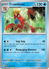 Crawdaunt 048/167 Reverse Holofoil/Common