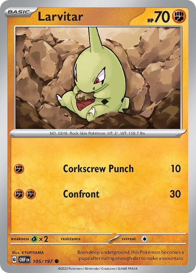 Larvitar 105/197 Reverse Holofoil/Common