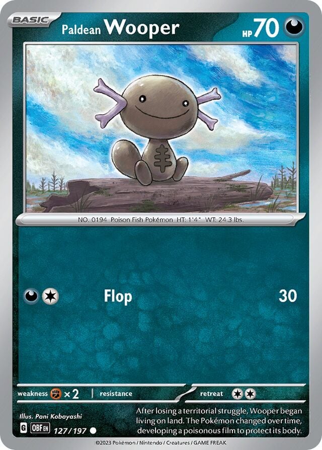 Paldean Wooper 127/197 Reverse Holofoil/Common