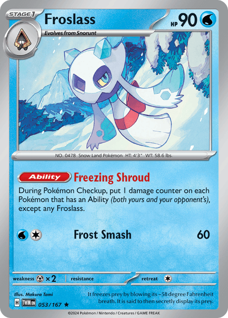 Froslass 053/167 Holofoil/Rare
