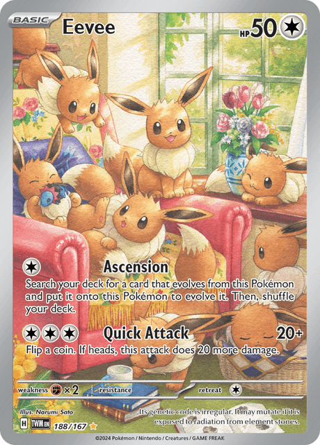 Eevee 188/167 Holofoil/Illustration Rare