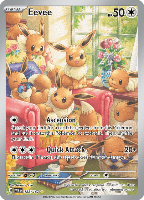 Eevee 188/167 Holofoil/Illustration Rare