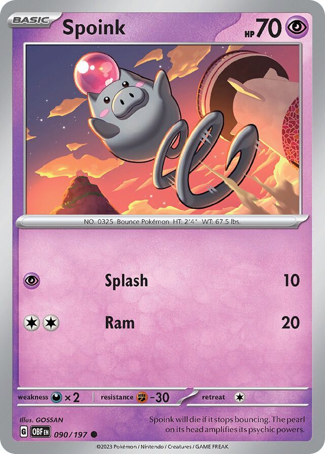 Spoink 090/197 Reverse Holofoil/Common