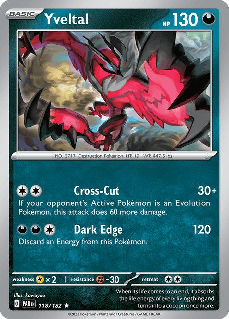 Yveltal 118/182 Holofoil/Rare