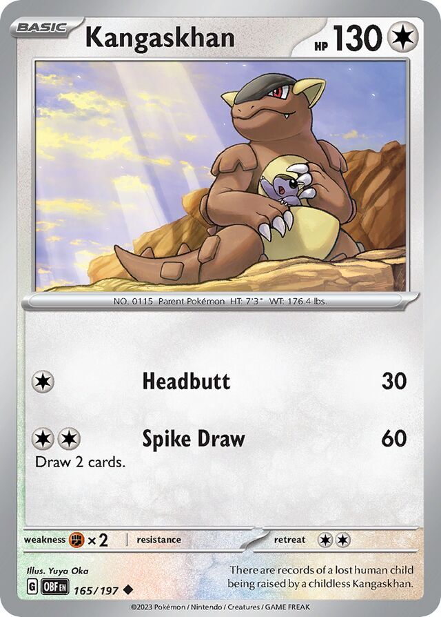 Kangaskhan 165/197 Normal/Uncommon