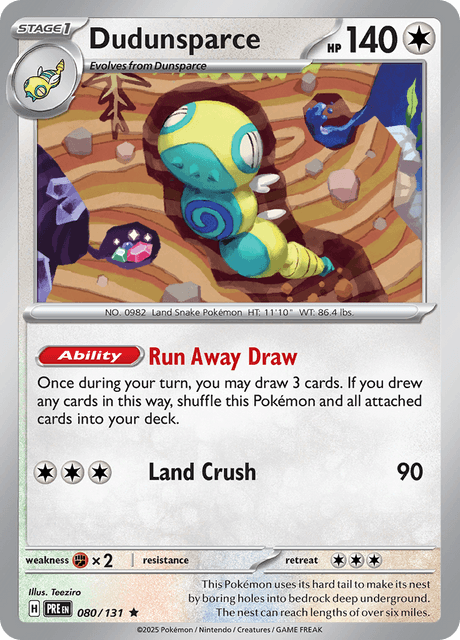 Dudunsparce 080/131 Reverse Holofoil/Rare