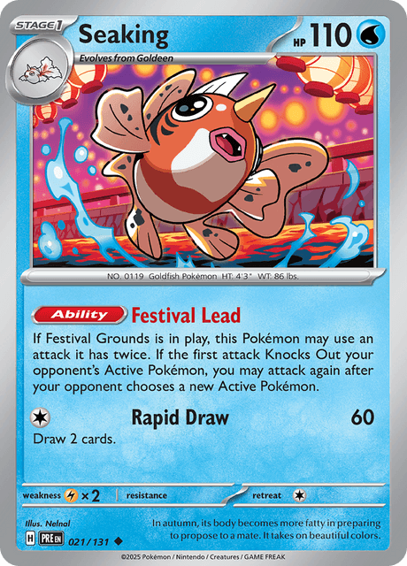 Seaking 021/131 Reverse Holofoil/Uncommon