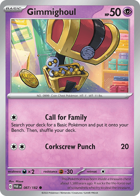 Gimmighoul 087/182 Reverse Holofoil/Common