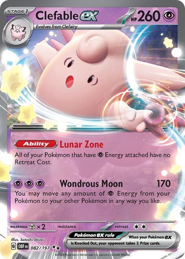 Clefable ex 082/197 Holofoil/Double Rare