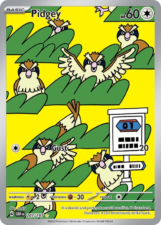 Pidgey 207/197 Illustration Rare