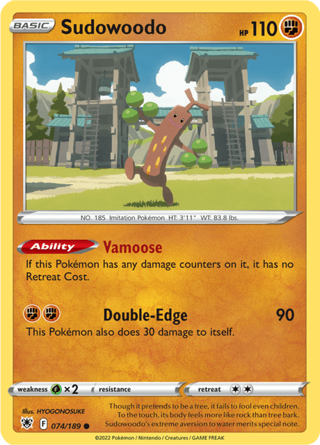 Sudowoodo 074/189 Reverse Holofoil/Common