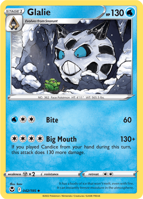 Glalie 042/195 Normal/Uncommon