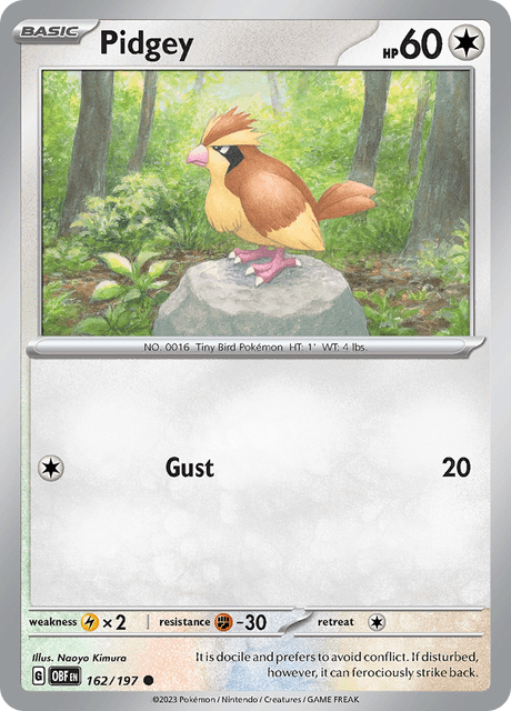 Pidgey 162/197 Reverse Holofoil/Common