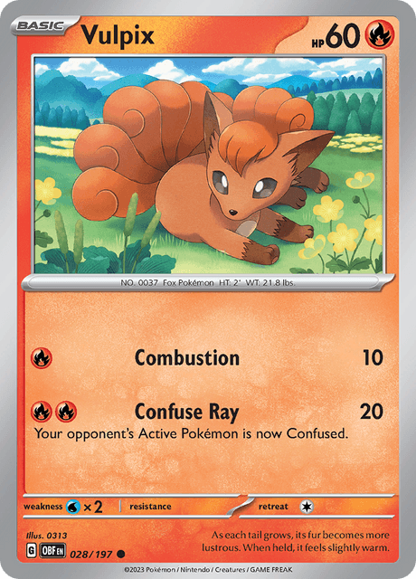 Vulpix 028/197 Reverse Holofoil/Common