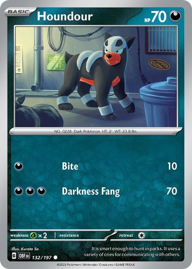 Houndour 132/197 Reverse Holofoil/Common