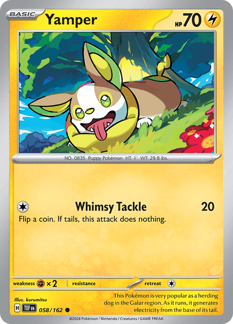 Yamper 058/162 Reverse Holofoil/Common