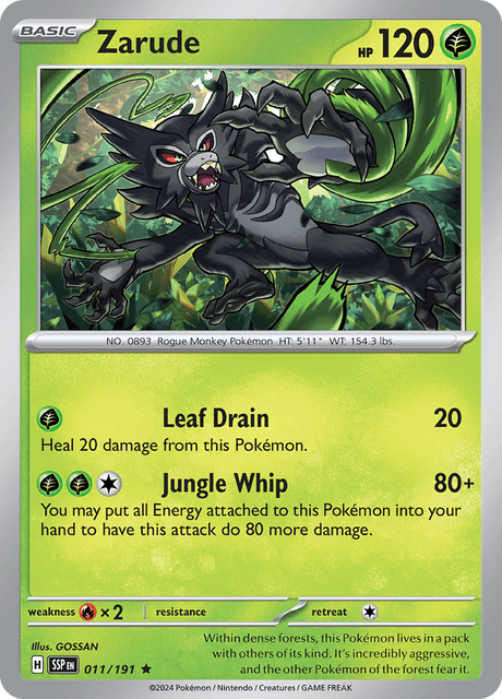 Zarude 011/191 Holofoil/Rare