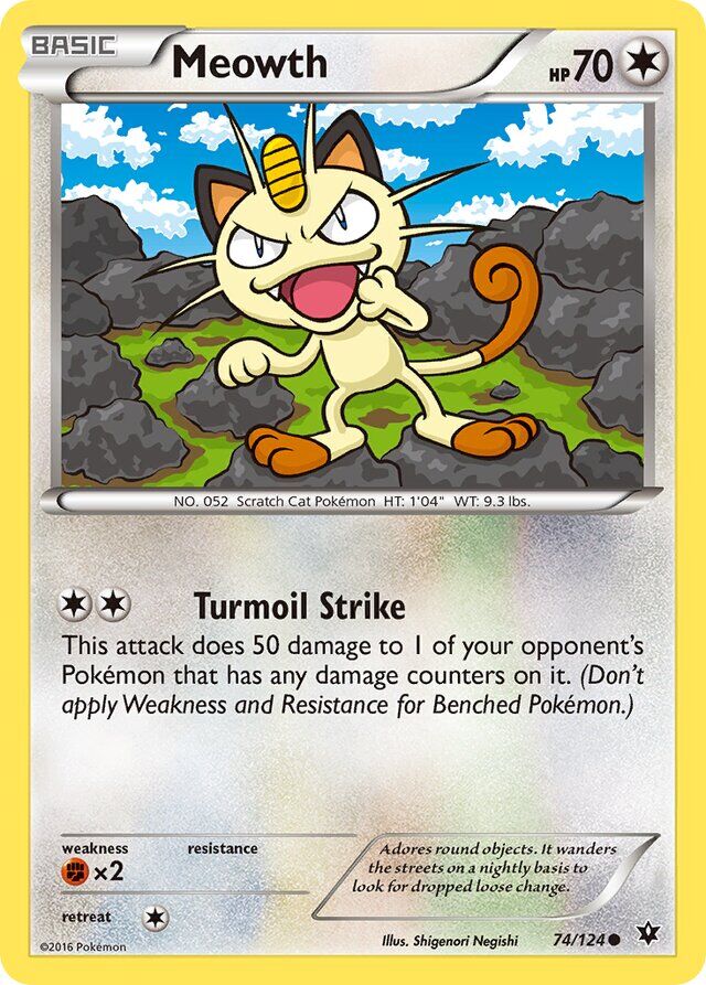 Meowth 74/124 Normal/Common