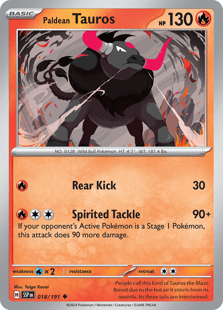 Paldean Tauros 018/191 Normal/Uncommon