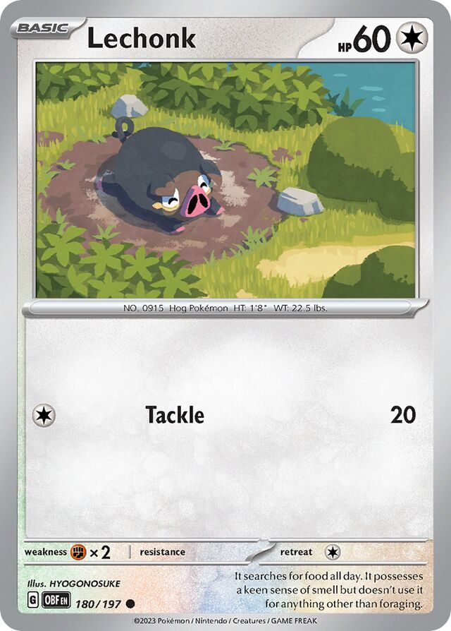 Lechonk 180/197 Reverse Holofoil/Common