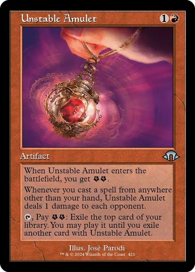 Unstable Amulet [Retro Frame] (Foil)