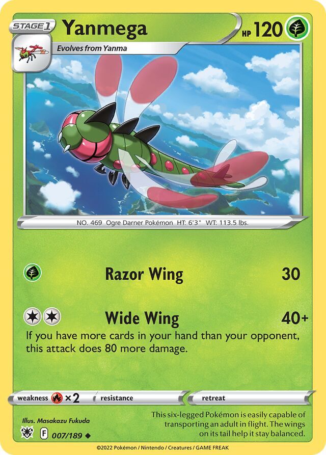 Yanmega 007/189 Reverse Holofoil/Uncommon