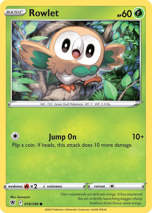 Rowlet 019/189 Reverse Holofoil/Common