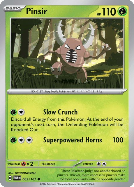 Pinsir 003/167 Reverse Holofoil/Common