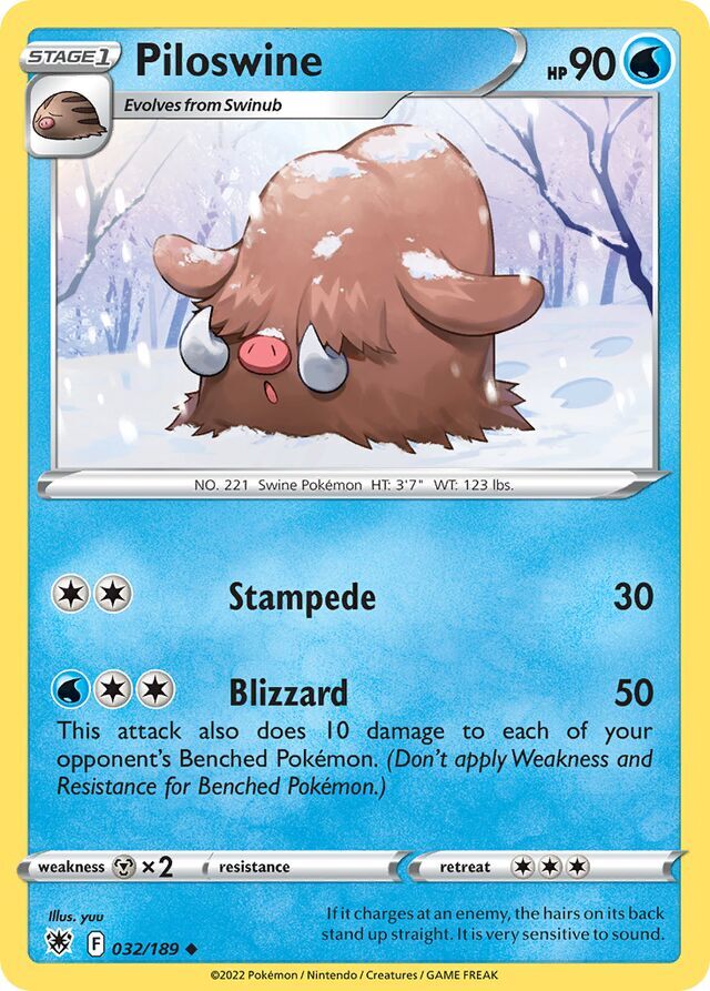 Piloswine 032/189 Reverse Holofoil/Uncommon