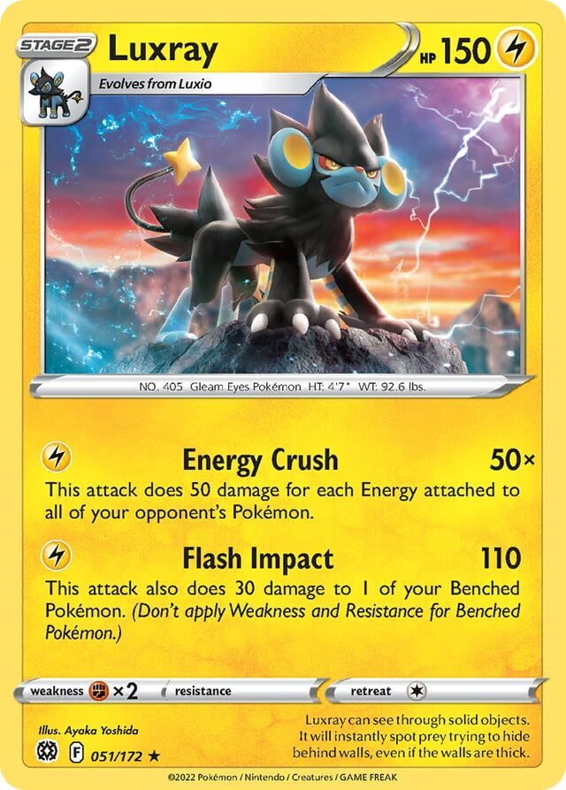Luxray 051/172 Reverse Holofoil/Rare
