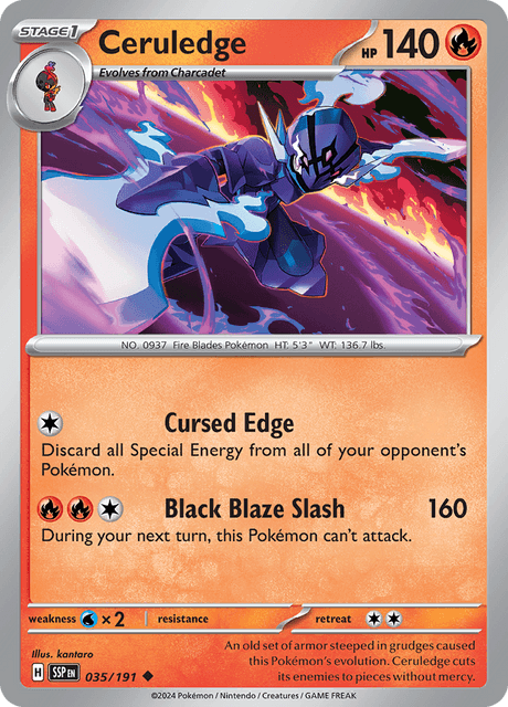 Ceruledge 035/191 Reverse Holofoil/Uncommon